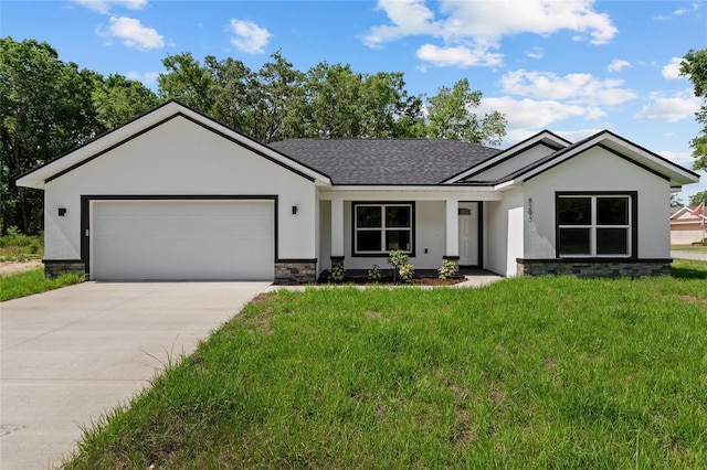 8293 SE 158th St, Summerfield, FL 34491 - single story home with a garage, stucco siding, driveway, and a front lawn
