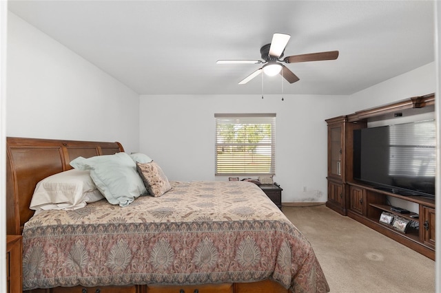 1601 NE 47th Ct, Ocala, FL 34470 - bedroom featuring light carpet and a ceiling fan