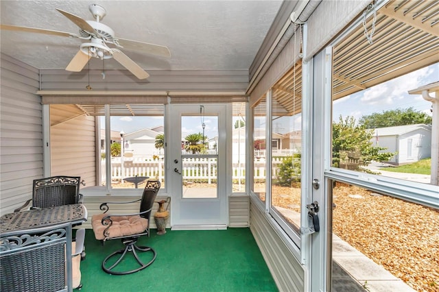 2608 Botello Ave, The Villages, FL 32162 - sunroom / solarium featuring ceiling fan and healthy amount of natural light