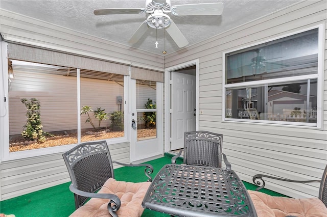 2608 Botello Ave, The Villages, FL 32162 - sunroom featuring ceiling fan