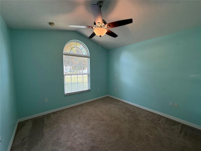 206 SE 8th Ave, Williston, FL 32696 - unfurnished room with carpet floors, a ceiling fan, and lofted ceiling
