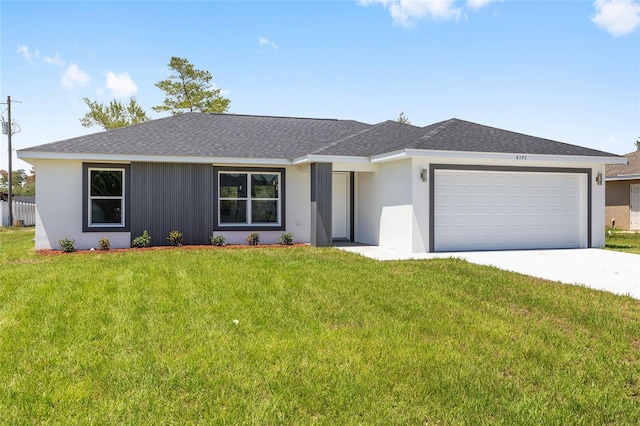 16697 SW 30 Avenue Rd, Ocala, FL 34473 - single story home with an attached garage, a front yard, driveway, and roof with shingles