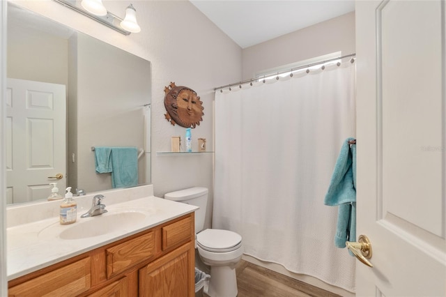 12804 SE 90th Court Rd, Summerfield, FL 34491 - bathroom featuring toilet, vanity, and wood finished floors