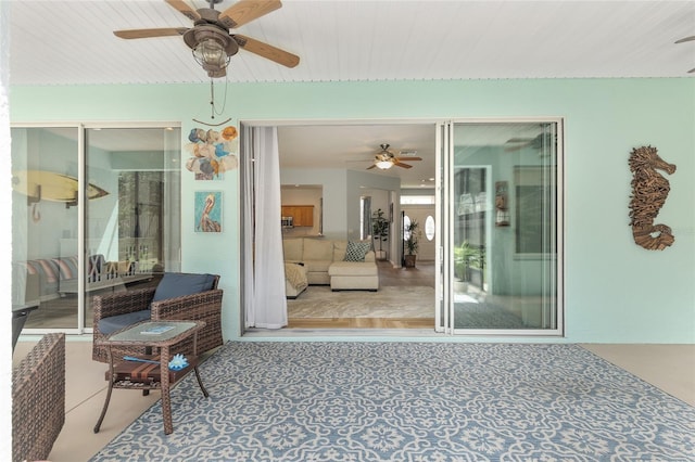12804 SE 90th Court Rd, Summerfield, FL 34491 - view of patio / terrace featuring a ceiling fan