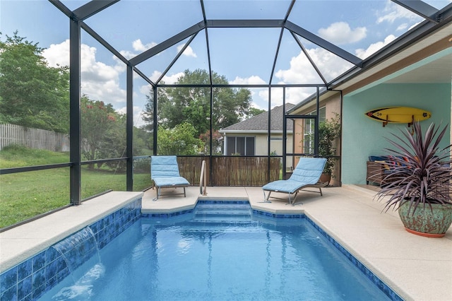12804 SE 90th Court Rd, Summerfield, FL 34491 - view of pool with a patio area and glass enclosure
