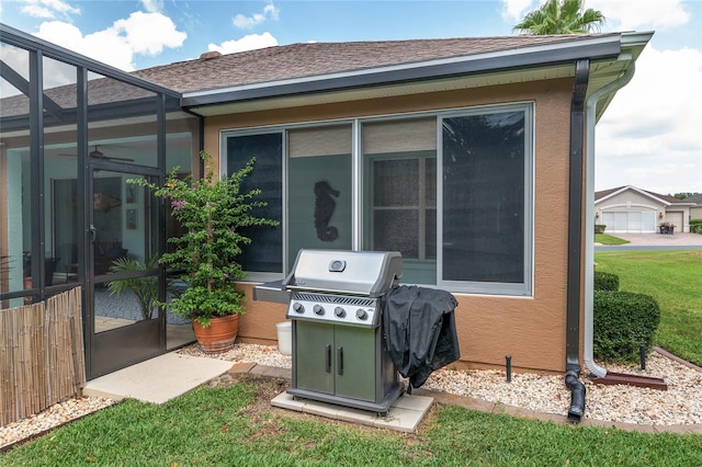 12804 SE 90th Court Rd, Summerfield, FL 34491 - view of patio with grilling area and a lanai