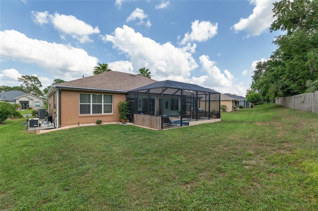 12804 SE 90th Court Rd, Summerfield, FL 34491 - back of property featuring a pool, a patio, and a lanai