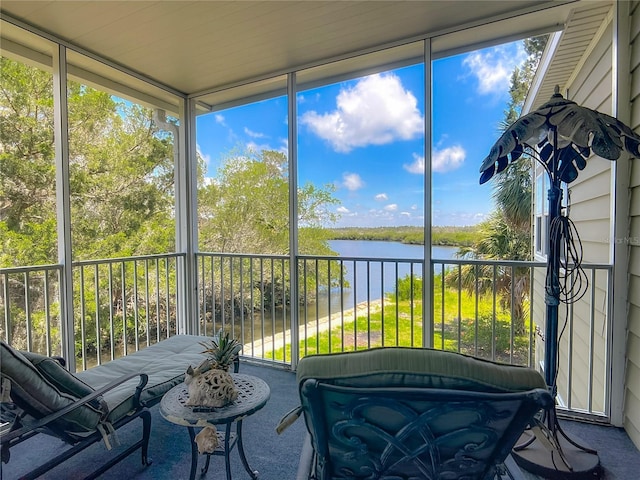 1575 S Wallace Pt Unit 23, Crystal River, FL 34429 - sunroom / solarium with a water view