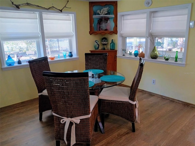 22736 SW 117th St, Dunnellon, FL 34431 - dining room with wood finished floors, plenty of natural light, and baseboards