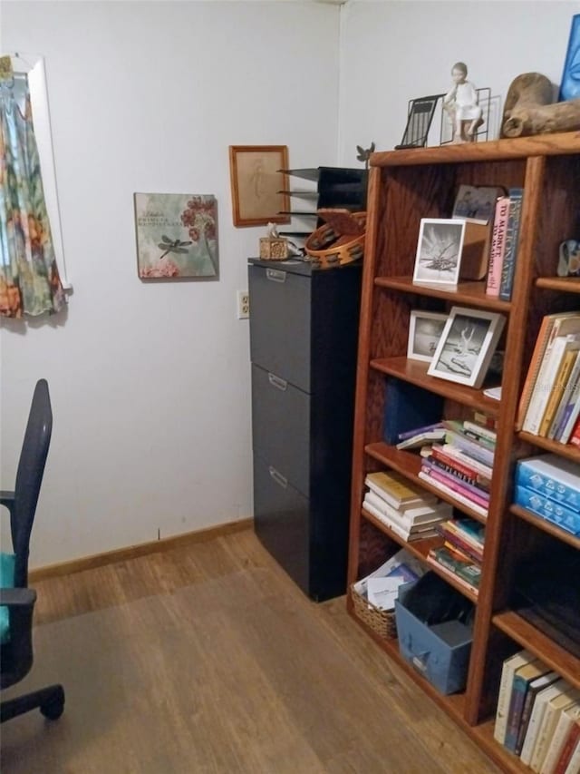 22736 SW 117th St, Dunnellon, FL 34431 - home office with wood finished floors and baseboards