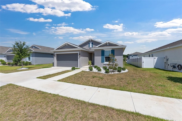 7571 SW 64th Street Rd, Ocala, FL 34474 - ranch-style home with a garage, driveway, stucco siding, and a gate
