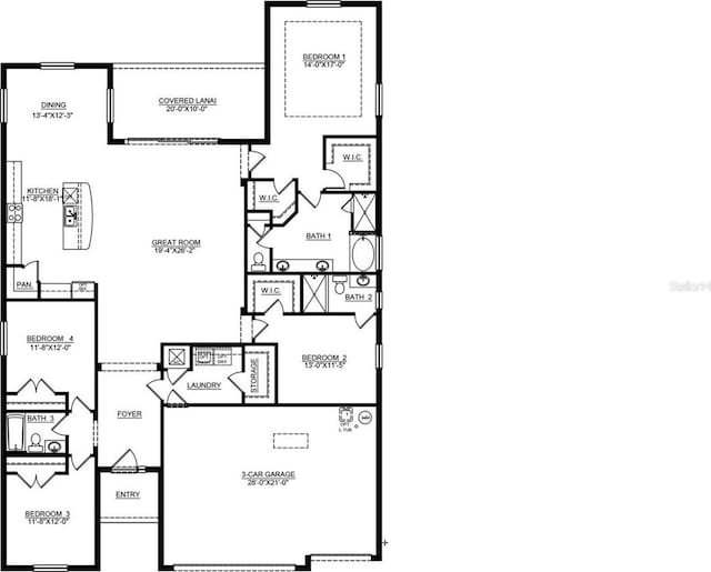 12809 NW 13th Ln, Newberry, FL 32669 - room layout
