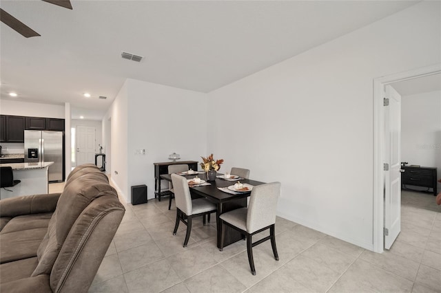 7224 SW 61st Pl, Ocala, FL 34474 - dining space featuring light tile patterned floors, recessed lighting, and baseboards
