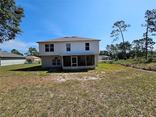 18 Fir Trail Dr, Ocala, FL 34472 - rear view of property with a sunroom