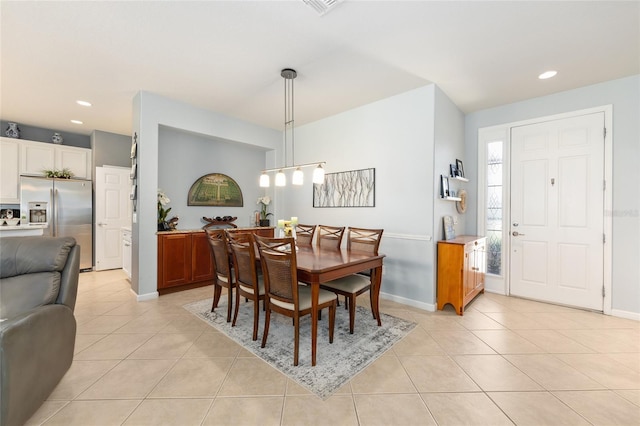 7333 SW 98th Ct, Ocala, FL 34481 - dining space with light tile patterned floors, recessed lighting, and baseboards