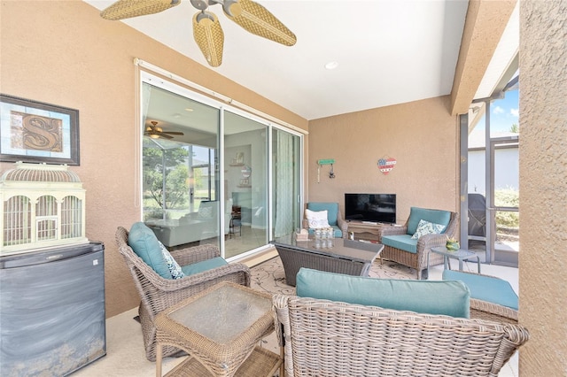 7333 SW 98th Ct, Ocala, FL 34481 - view of patio with ceiling fan and outdoor lounge area