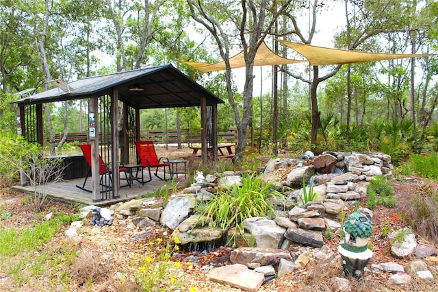 5306 W Comstock Pl, Beverly Hills, FL 34465 - view of yard featuring a gazebo