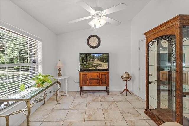 14131 SE 86th Ter, Inglis, FL 34449 - sitting room with a ceiling fan