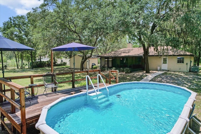14131 SE 86th Ter, Inglis, FL 34449 - outdoor pool with a deck