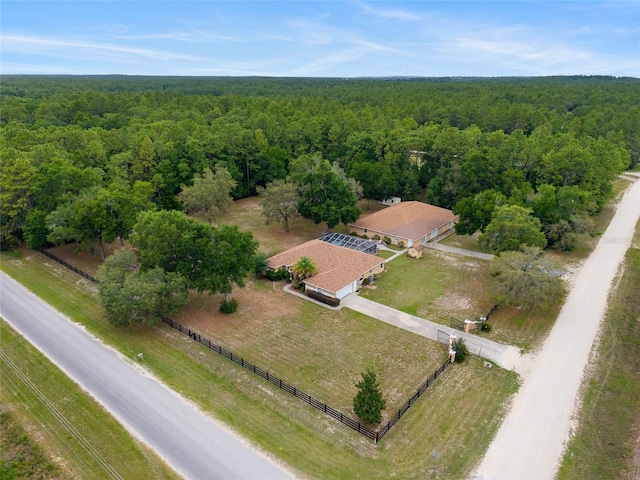 12495 SW 66th St, Ocala, FL 34481 - aerial view of property and surrounding area featuring a heavily wooded area