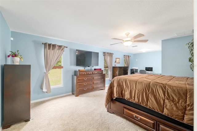 12495 SW 66th St, Ocala, FL 34481 - bedroom featuring carpet, baseboards, and a ceiling fan