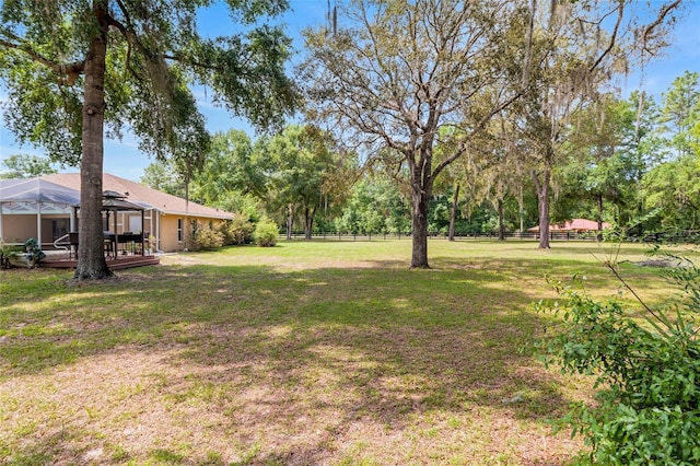 12495 SW 66th St, Ocala, FL 34481 - view of yard featuring a gazebo and a deck
