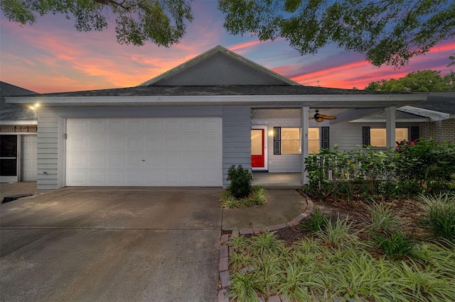 8745 SW 92nd St Unit B, Ocala, FL 34481 - single story home with an attached garage, driveway, and a porch