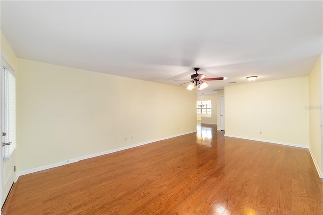 8745 SW 92nd St Unit B, Ocala, FL 34481 - spare room featuring a ceiling fan, light wood-style flooring, and baseboards