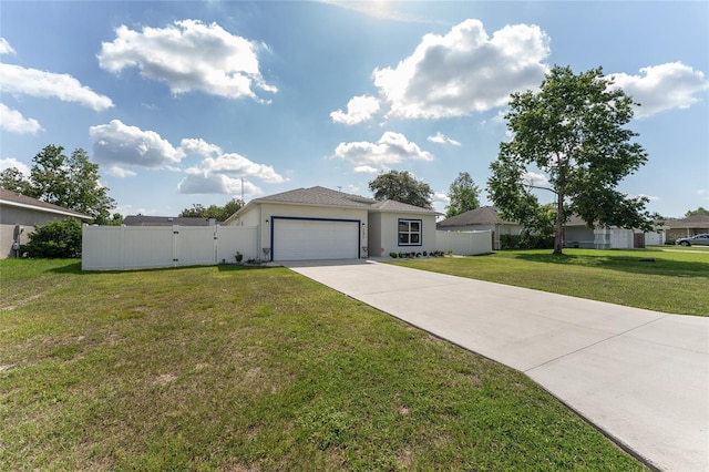 14055 SW 30th Terrace Rd, Ocala, FL 34473 - ranch-style home featuring driveway, an attached garage, a gate, and stucco siding