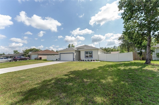 14055 SW 30th Terrace Rd, Ocala, FL 34473 - view of front of property with concrete driveway, an attached garage, and stucco siding
