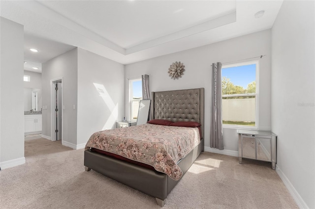 14055 SW 30th Terrace Rd, Ocala, FL 34473 - bedroom with carpet flooring, multiple windows, recessed lighting, baseboards, and connected bathroom