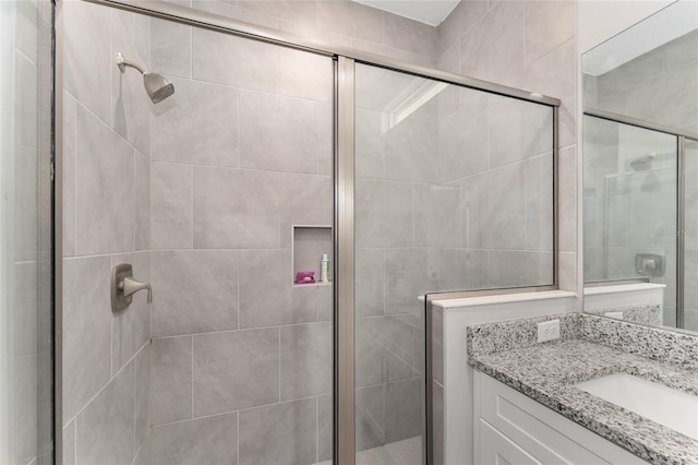 14055 SW 30th Terrace Rd, Ocala, FL 34473 - full bathroom featuring vanity and a shower stall