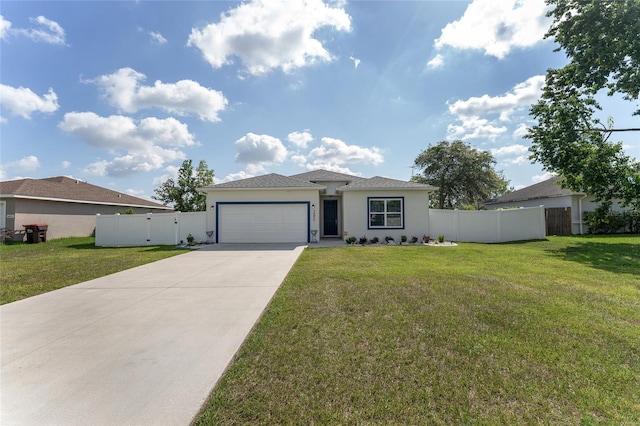 14055 SW 30th Terrace Rd, Ocala, FL 34473 - view of front of house with driveway, a garage, stucco siding, and a gate