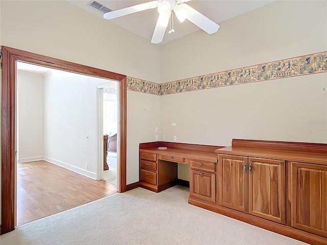 16 Ryewood Cir, Homosassa, FL 34446 - unfurnished office featuring ceiling fan, light carpet, and baseboards
