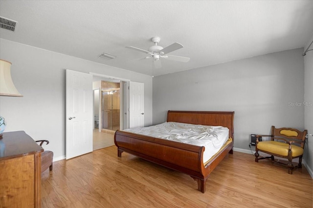 4225 SW 57th Ave, Ocala, FL 34474 - bedroom with light wood-style flooring, baseboards, and ceiling fan