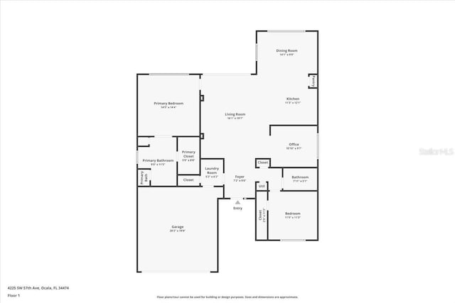 4225 SW 57th Ave, Ocala, FL 34474 - floor plan / room layout