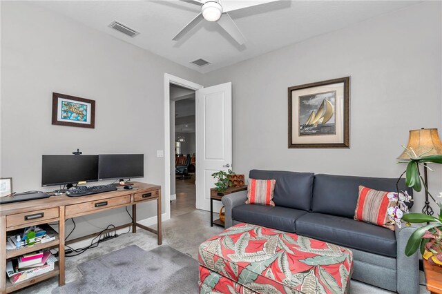 7210 SW 179th Ct, Dunnellon, FL 34432 - home office with a ceiling fan
