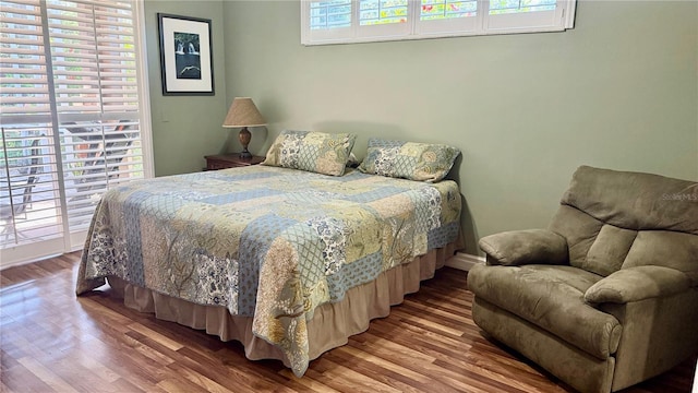 1138 Lumsden Trace Cir, Valrico, FL 33594 - bedroom with wood finished floors, multiple windows, and baseboards