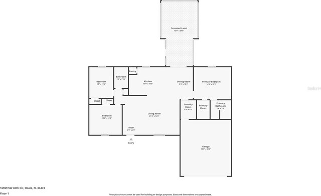 16969 SW 40th Cir, Ocala, FL 34473 - floor plan / room layout