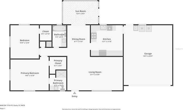 6448 SW 111th Pl, Ocala, FL 34476 - room layout