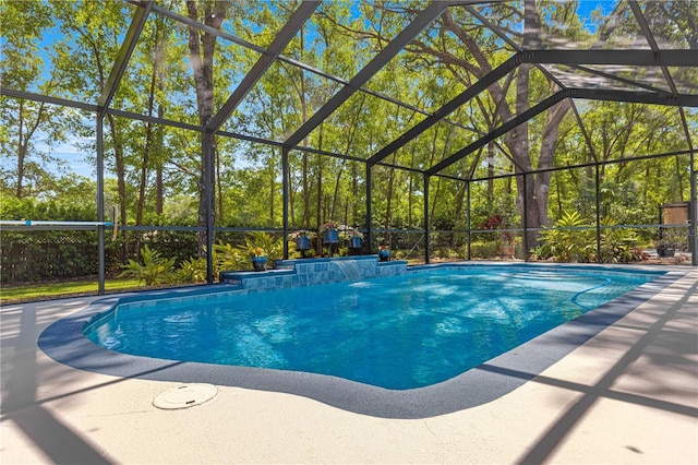 200 SE 145th St, Summerfield, FL 34491 - outdoor pool featuring a patio area and glass enclosure