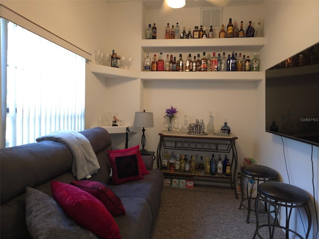 4710 W Mustang Blvd, Beverly Hills, FL 34465 - carpeted living room featuring a bar