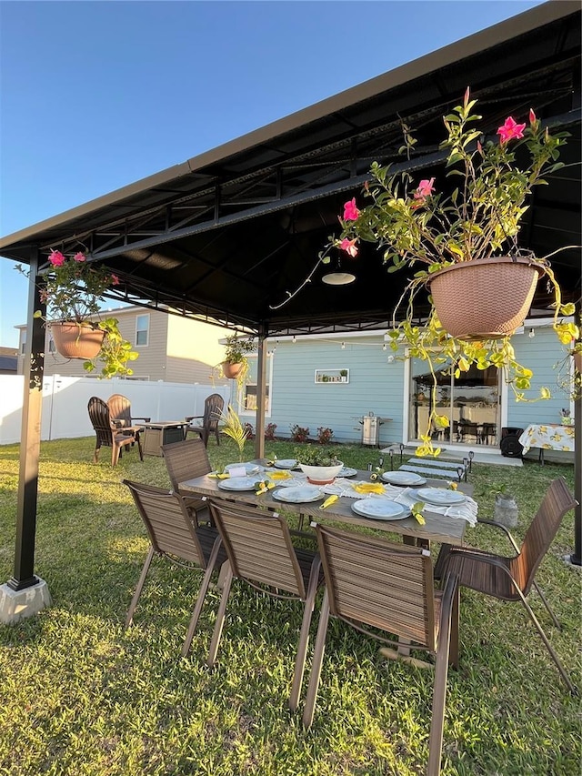 5667 SW 92nd Pl, Ocala, FL 34476 - view of patio / terrace with a gazebo and outdoor dining space