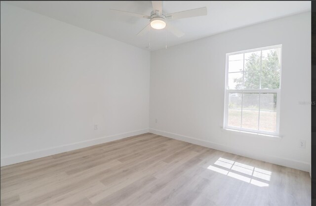 400 Marion Oaks Crse, Ocala, FL 34473 - unfurnished room featuring light wood-type flooring, baseboards, and ceiling fan