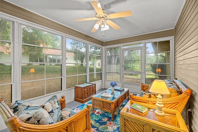 8137 SW 117th Loop, Ocala, FL 34481 - sunroom / solarium with outdoor lounge area and ceiling fan
