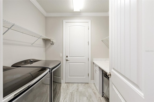 9777 SW 63rd Loop, Ocala, FL 34481 - laundry room featuring washing machine and dryer and crown molding