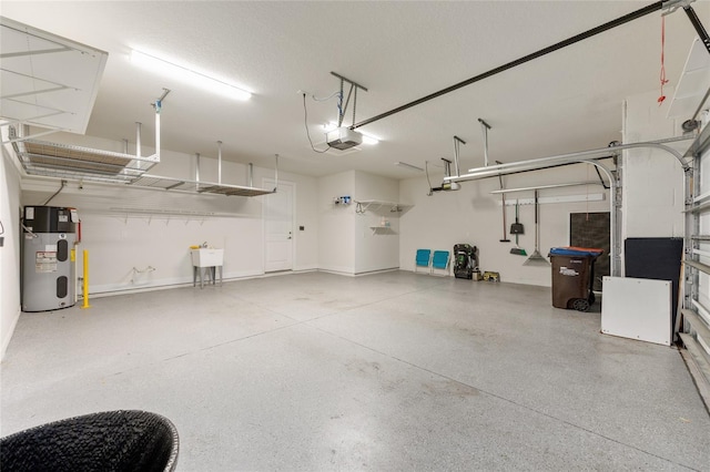 9777 SW 63rd Loop, Ocala, FL 34481 - garage featuring hybrid water heater and a garage door opener