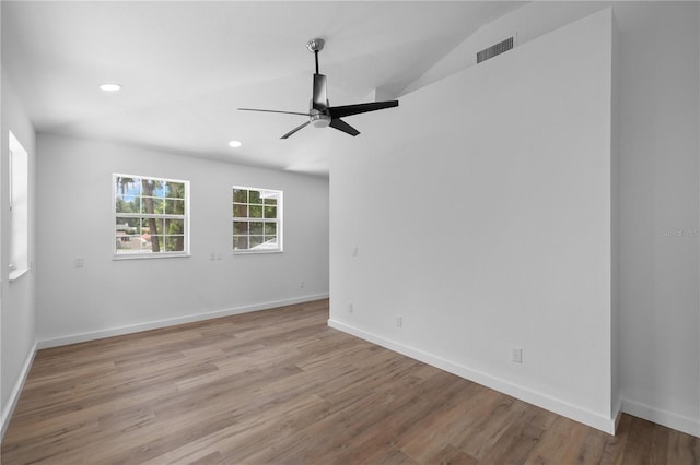 1628 SE 29th Ter, Ocala, FL 34471 - unfurnished room with a ceiling fan, recessed lighting, light wood finished floors, and baseboards