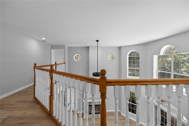 1628 SE 29th Ter, Ocala, FL 34471 - corridor featuring recessed lighting, wood finished floors, baseboards, and an upstairs landing