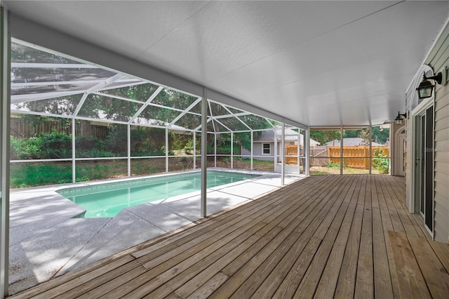 1628 SE 29th Ter, Ocala, FL 34471 - view of swimming pool with a fenced backyard, a patio area, and glass enclosure